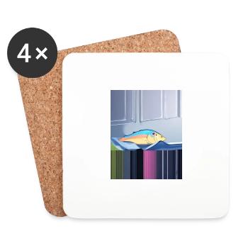 Huile - Dessous de verre (lot de 4) - blanc - Devant