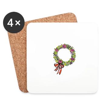 Réserver Kranzl rose - Dessous de verre (lot de 4) - blanc - Devant