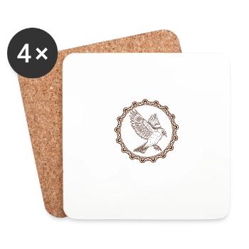 Bird - Flying - Nature Conservation Animal Lover - Coasters (set of 4) - white - Front