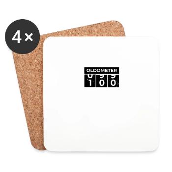 Oldometer 100th Birthday Funny Slogan Turning 100 - Coasters (set of 4) - white - Front