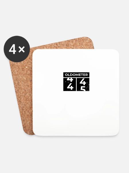 Oldometer 45. Geburtstag Lustiger Slogan zum 45. Geburtstag - Untersetzer (4er-Set) - Weiß