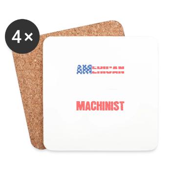 Machiniste de choix Mechanic Gift - Dessous de verre (lot de 4) - blanc - Devant