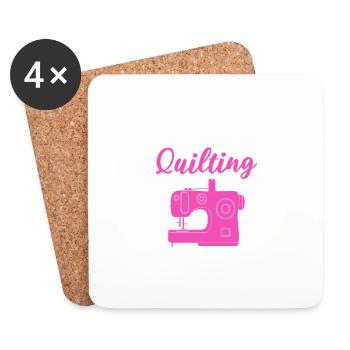 Eher quilten Couturier Gift - Untersetzer (4er-Set) - Weiß - Vorne
