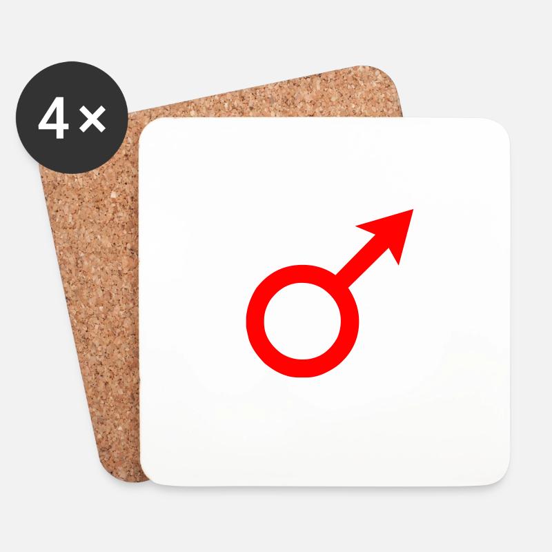 Mars - Untersetzer (4er-Set) - Weiß
