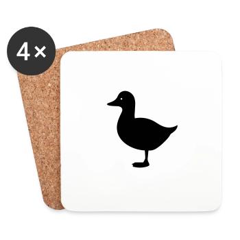 Duck - Coasters (set of 4) - white - Front