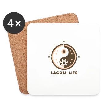 La vie à Lagom - Dessous de verre (lot de 4) - blanc - Devant
