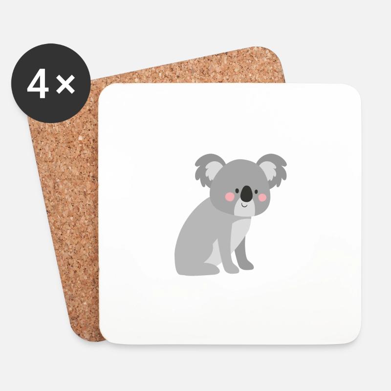 Süßer Koala - Untersetzer (4er-Set) - Weiß