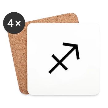 SAGITTARIUS SYMBOL IN OIL - Coasters (set of 4) - white - Front