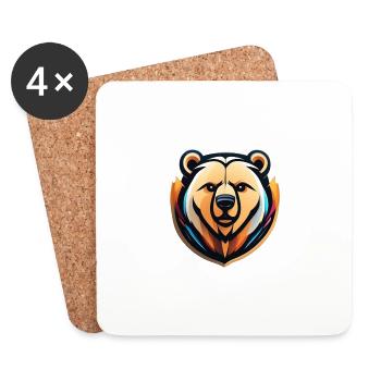 Bear - Coasters (set of 4) - white - Front