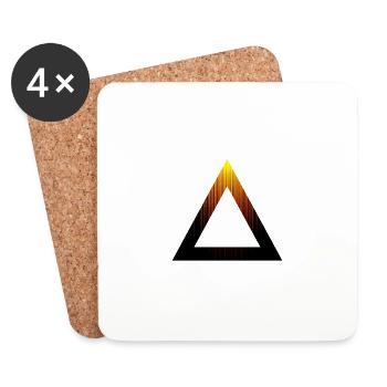 Abstract Triangle - Coasters (set of 4) - white - Front
