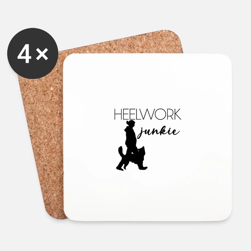 TShirt HEELWORK JUNKIE - Untersetzer (4er-Set) - Weiß