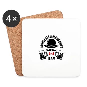 Bachelor Party Team Beer - Coasters (set of 4) - white - Front