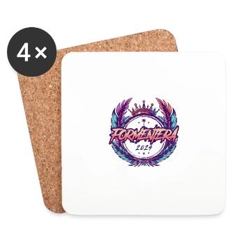 Armoiries de Formentera 2024 - Dessous de verre (lot de 4) - blanc - Devant