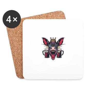 Donkey Beer Funny - Coasters (set of 4) - white - Front