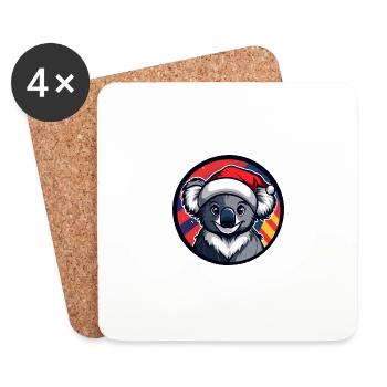 Koala Weihnachten Christmas - Coasters (set of 4) - white - Front