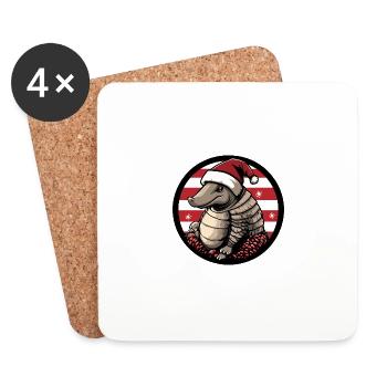 Armadillo Noël Noël - Dessous de verre (lot de 4) - blanc - Devant
