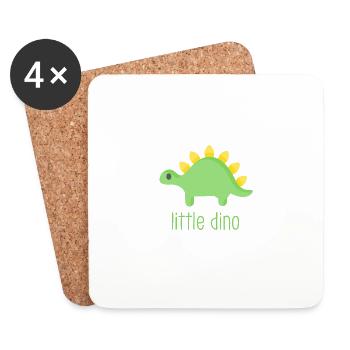 petit cadeau gentil dino - Dessous de verre (lot de 4) - blanc - Devant
