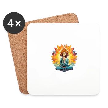 Safe Place Meditation - Coasters (set of 4) - white - Front