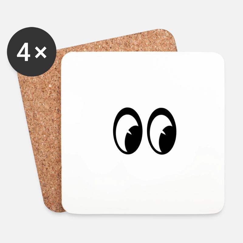 Augen - Untersetzer (4er-Set) - Weiß