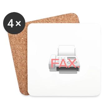 Fax-Symbol - Untersetzer (4er-Set) - Weiß - Vorne