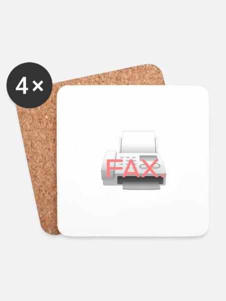 Fax Icon - Coasters (set of 4) - white