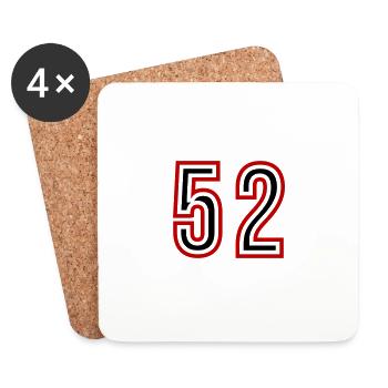 Maillot 52 Nombre d’années - Dessous de verre (lot de 4) - blanc - Devant