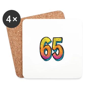 65 Number Symbol - Coasters (set of 4) - white - Front