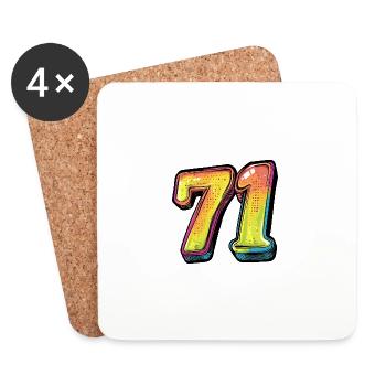 71 Number Symbol - Coasters (set of 4) - white - Front