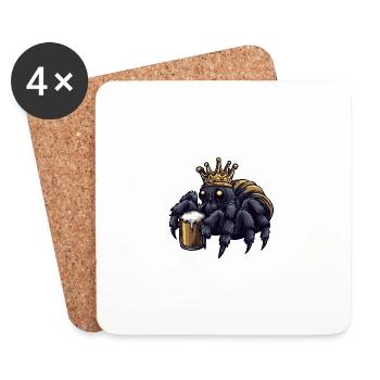 Tarantula Bier Lustig - Untersetzer (4er-Set) - Weiß - Vorne