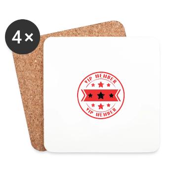 Vip Member Stempel - Untersetzer (4er-Set) - Weiß - Vorne