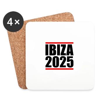 Ibiza 2025 - Dessous de verre (lot de 4) - blanc - Devant