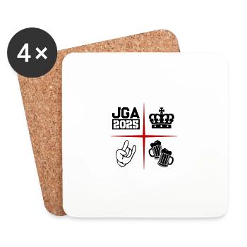 Bachelor Party 2025 Bachelor Party - Coasters (set of 4) - white - Front