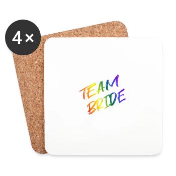 Team Bride - Untersetzer (4er-Set) - Weiß - Vorne