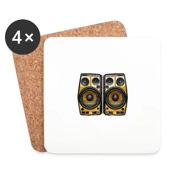 Bass Music Boxes - Coasters (set of 4) - white - Front
