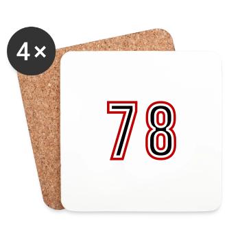 78 Number Years Leotard - Coasters (set of 4) - white - Front