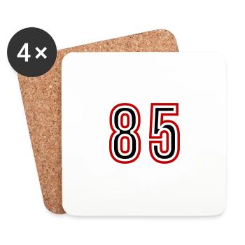 85 Zahl Jahre Trikot - Untersetzer (4er-Set) - Weiß - Vorne