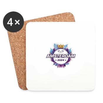 Amsterdam 2024 - Coasters (set of 4) - white - Front