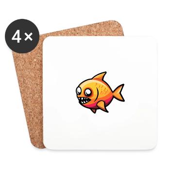 Goldfische Halloween Tier - Untersetzer (4er-Set) - Weiß - Vorne