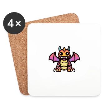 Dragon Halloween Animal - Coasters (set of 4) - white - Front