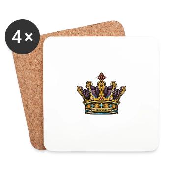 Crown Symbol - Coasters (set of 4) - white - Front