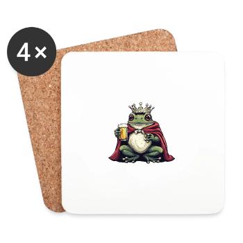 Frog Bière Drôle - Dessous de verre (lot de 4) - blanc - Devant