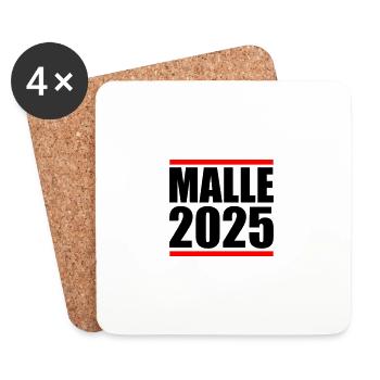 Malle 2025 - Dessous de verre (lot de 4) - blanc - Devant
