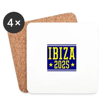Ibiza 2025 - Coasters (set of 4) - white - Front