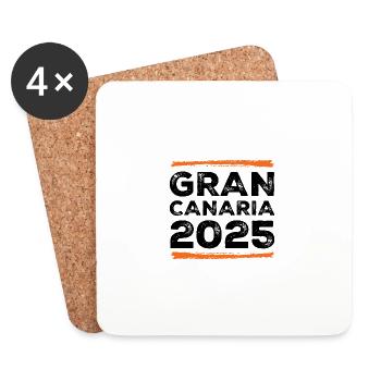Gran Canaria 2025 Spruch - Untersetzer (4er-Set) - Weiß - Vorne