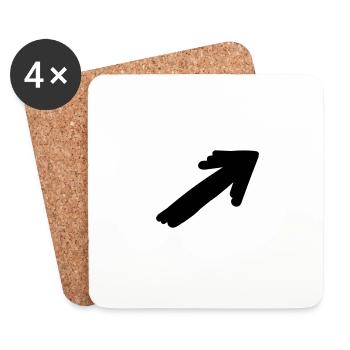 Arrow Symbols Gift Idea - Coasters (set of 4) - white - Front