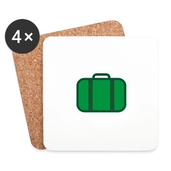Work Travel Holiday Suitcase - Coasters (set of 4) - white - Front
