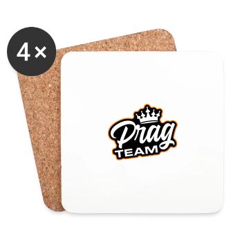 L’équipe de Prague - Dessous de verre (lot de 4) - blanc - Devant