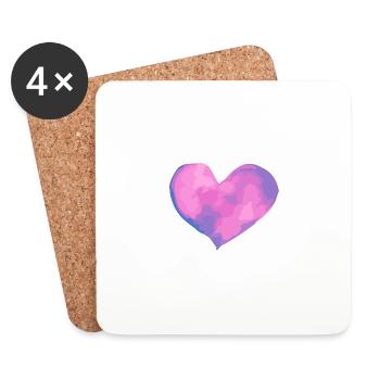 Heart Symbol Love In Love - Coasters (set of 4) - white - Front