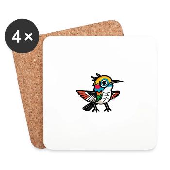 Kolibri Vogel Halloween Tier - Untersetzer (4er-Set) - Weiß - Vorne