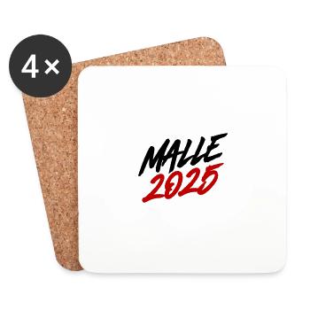 Malle 2025 Mallorca - Untersetzer (4er-Set) - Weiß - Vorne